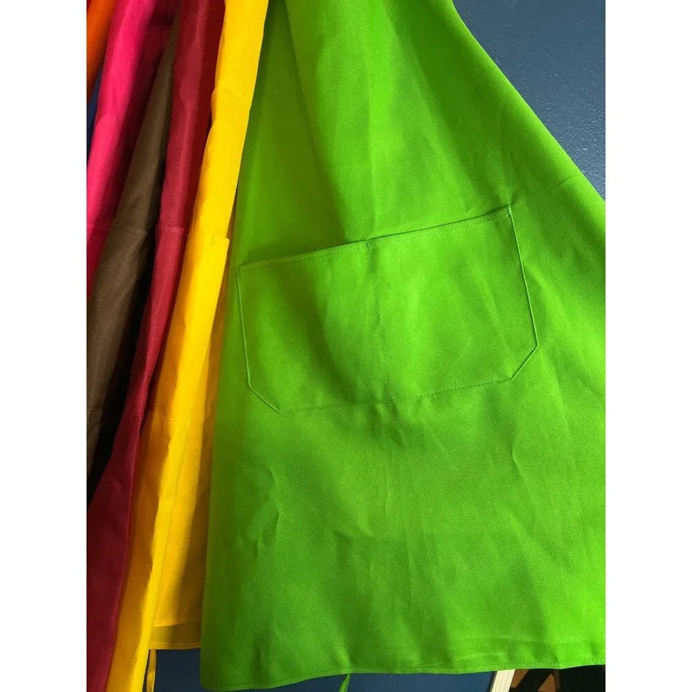 Set Of 8 Vibrant Pocket Aprons